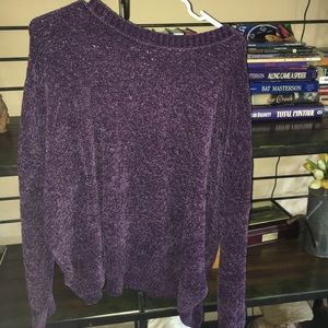 A fuzzy purple sweater from A new day
